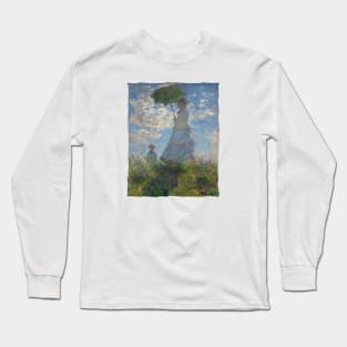 Woman with a Parasol - Madame Monet and Her Son Long Sleeve T-Shirt